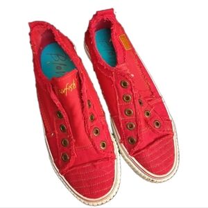 Red Slip-On Sneakers